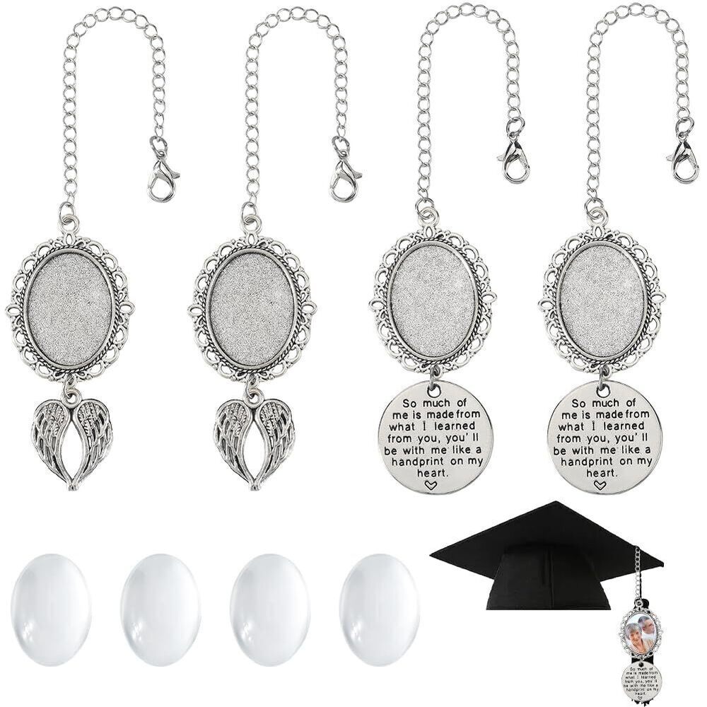 2332 12Pcs Graduation Caps Memorial Charm 2025 Graduation Caps Photo Charms